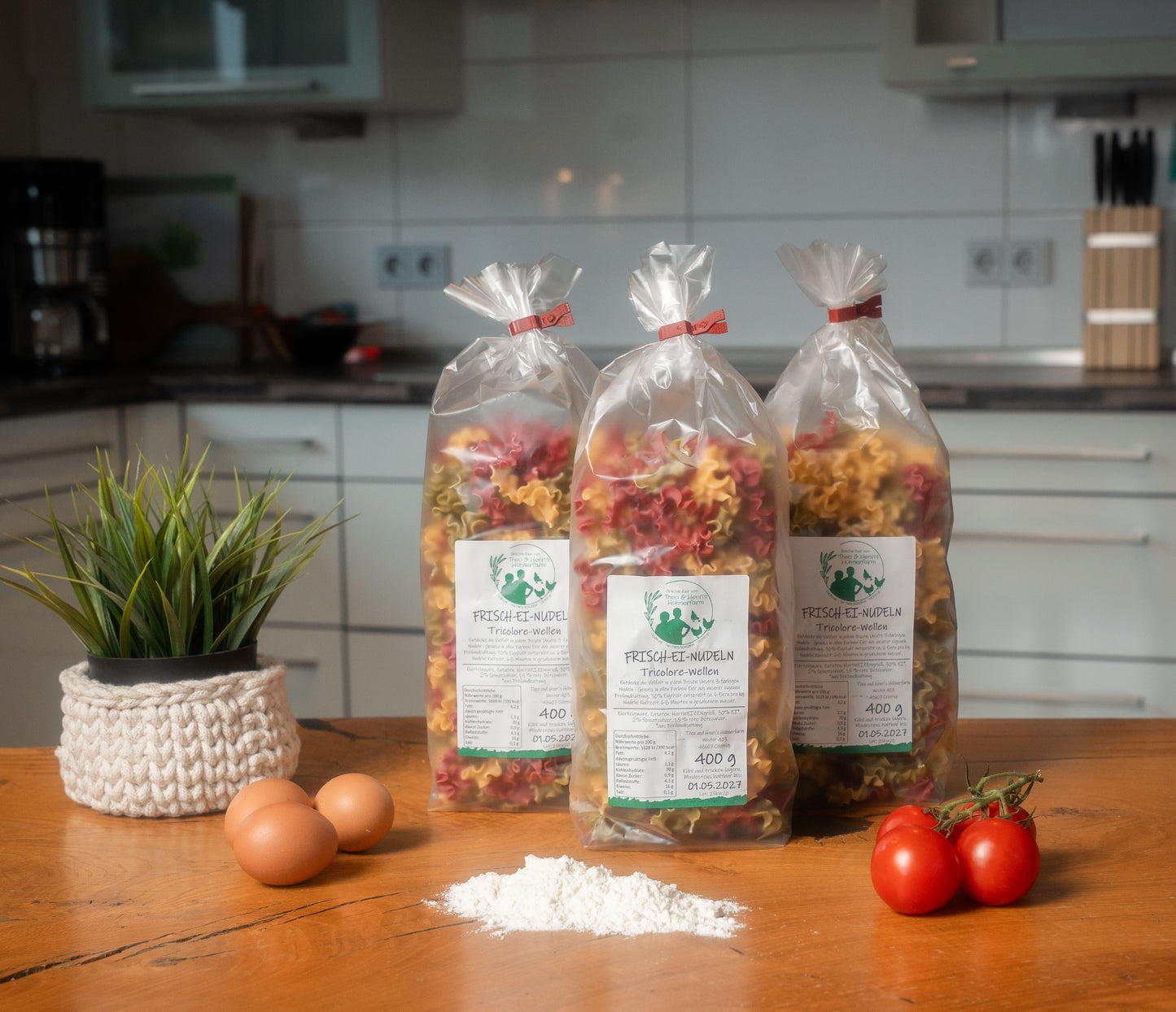 Frisch-Ei-Nudeln Tricolore – Mit 30 % Ei