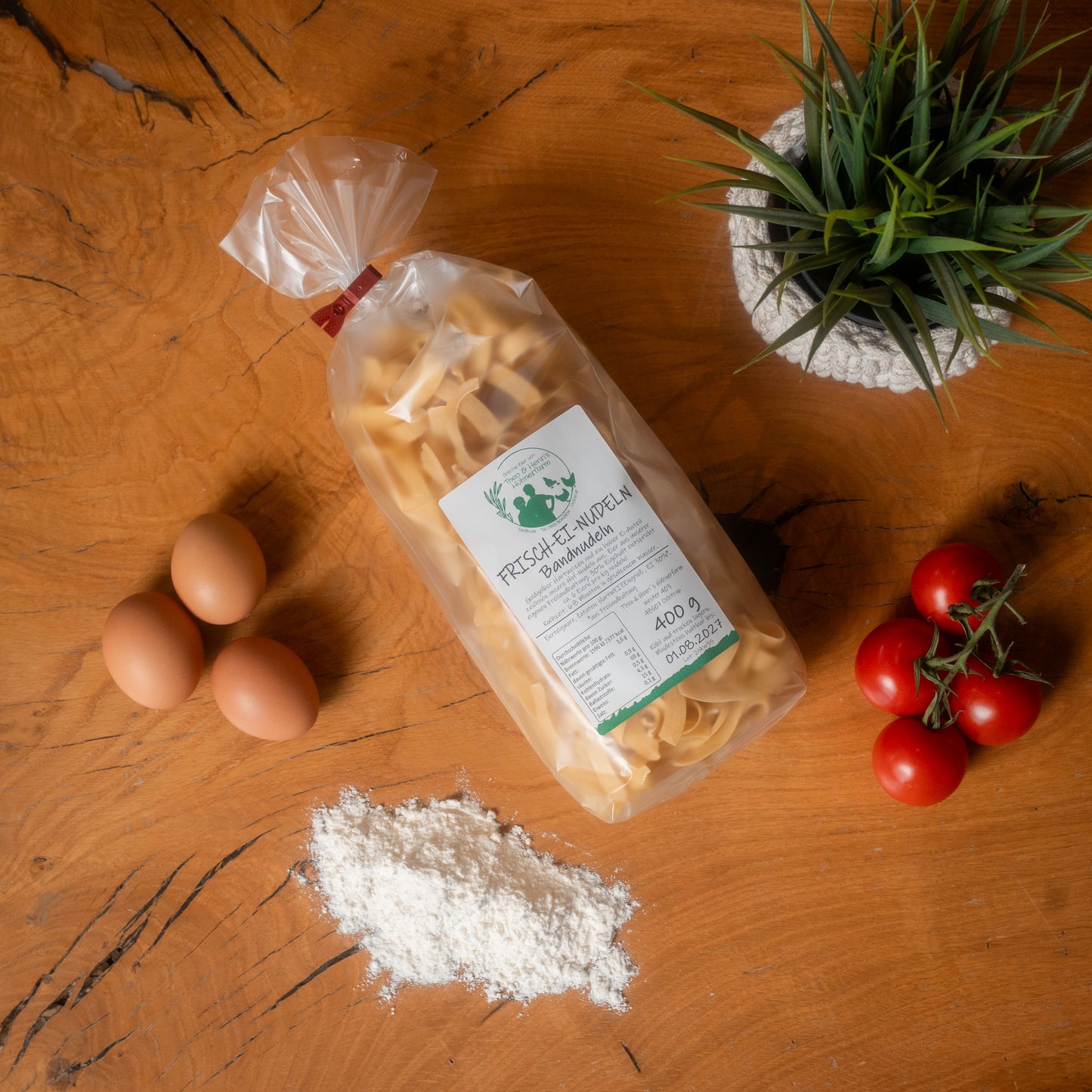 Frisch-Ei-Bandnudeln – Mit 30 % Ei.