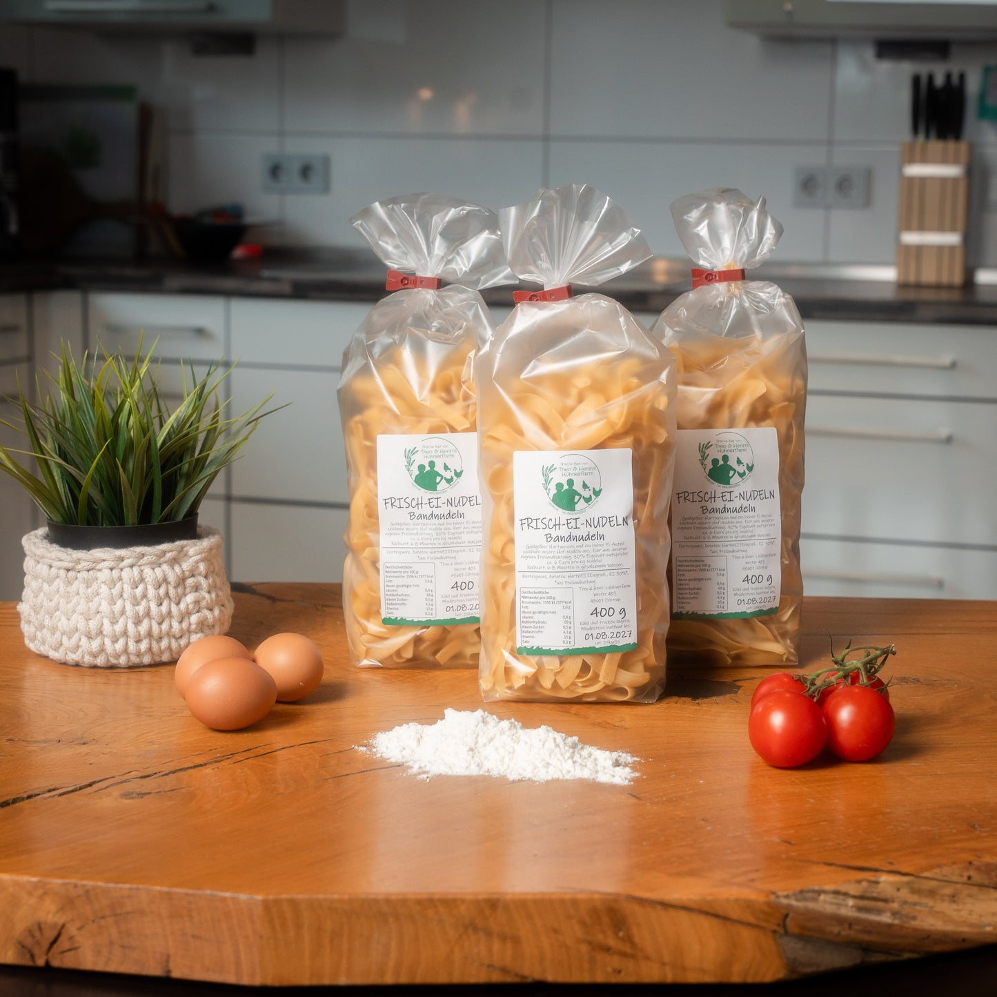 Frisch-Ei-Bandnudeln – Mit 30 % Ei.